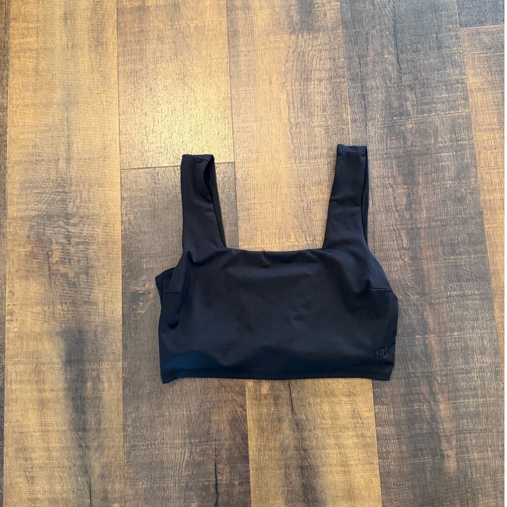 Albion Fit Black Olivia Swim Crop Bikini Top Size Small